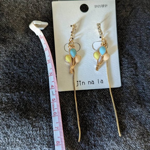 NEW - Pastel Colored Balloon Drop Fashion Earrings - Picture 2 of 3